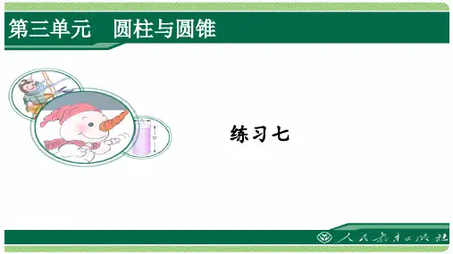 人教版六年级数学下册练习七详细答案课件