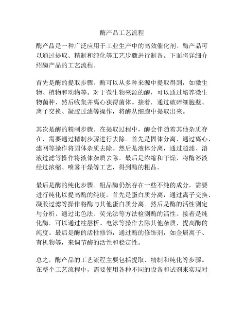 酶产品工艺流程