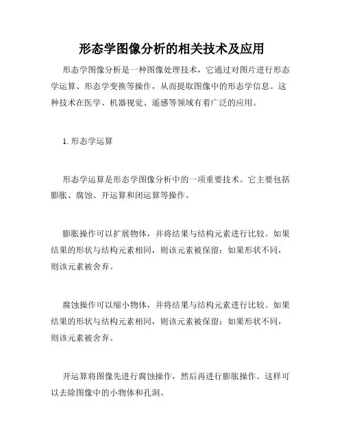形态学图像分析的相关技术及应用