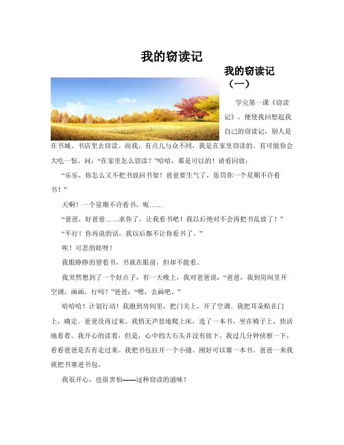 我的窃读记(共10篇)