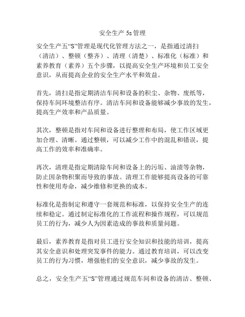 安全生产5s管理