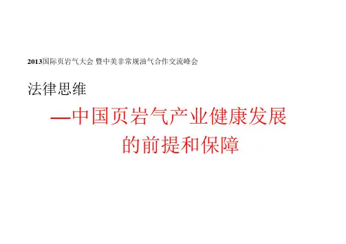 法律思维-中国页岩气产业健康发展的前提和保障