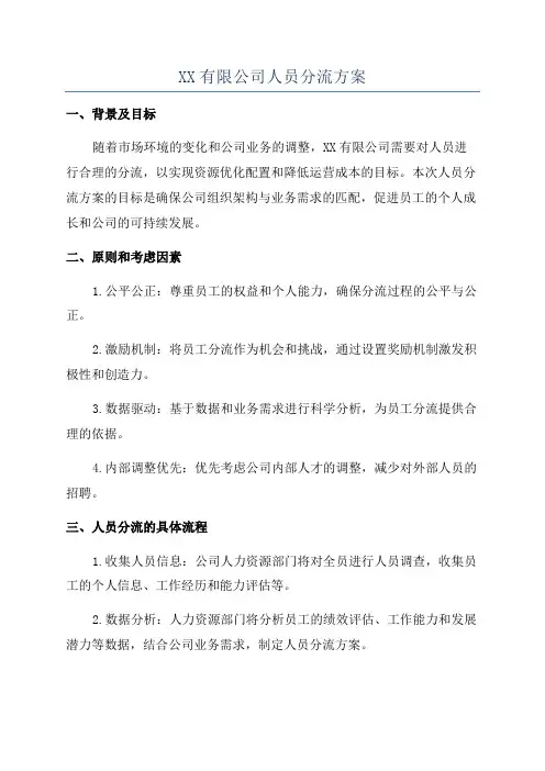 XX有限公司人员分流方案