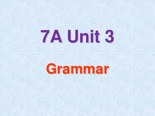 牛津译林版七年级上册英语Unit3Welcometoourschool(Grammar)课件