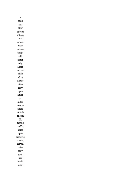 ansys命令详细讲解365条(最全面的命令中文讲解)
