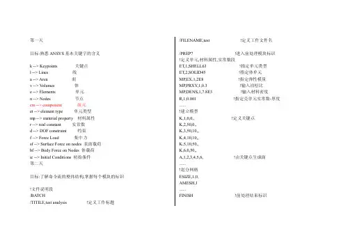 ANSYS APDL命令流学习参数化建模