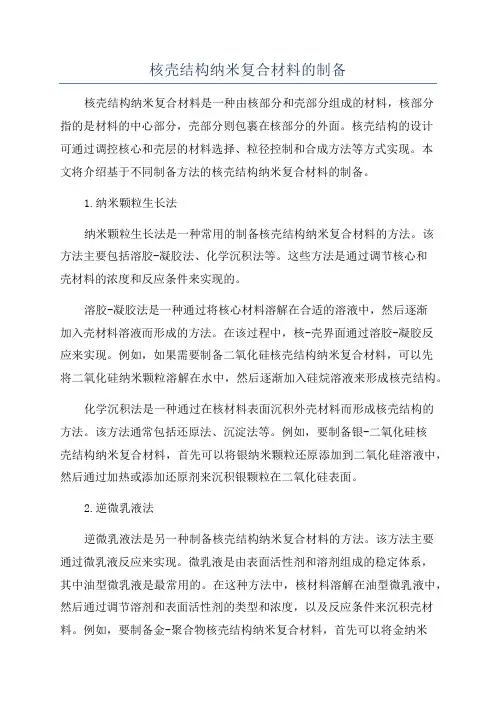 核壳结构纳米复合材料的制备