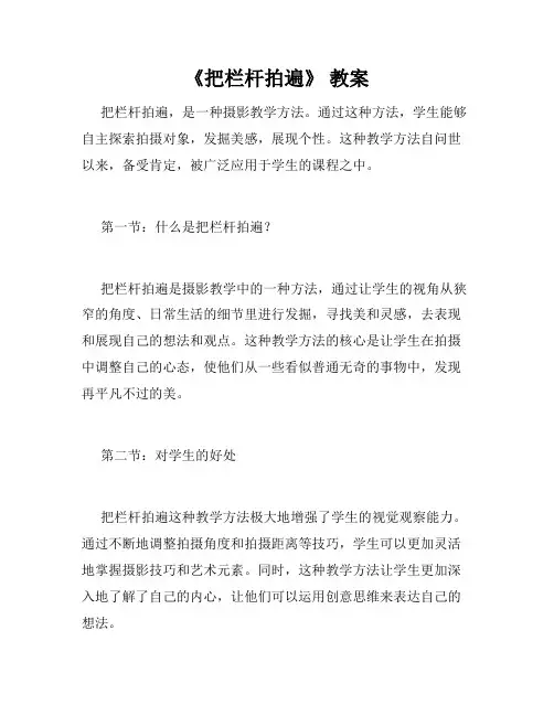 《把栏杆拍遍》 教案