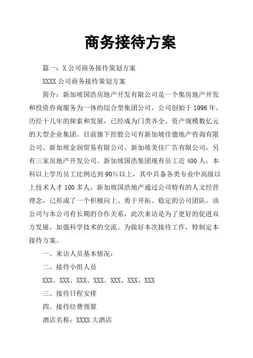 商务接待方案