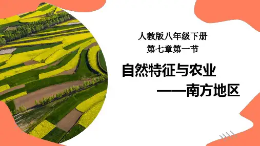 人教版八年级下册地理课件7.1 南方地区的自然特征与农业