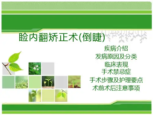 睑内翻矫正术ppt课件