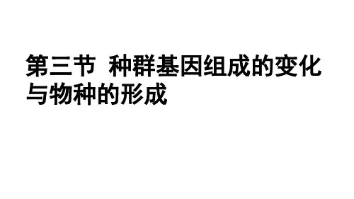 2.6.3 种群基因组成的变化与物种的形成(共42张PPT)