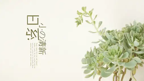 日系文艺小清新通用模板