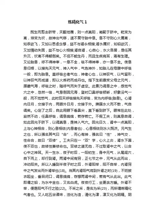 炼精化气1