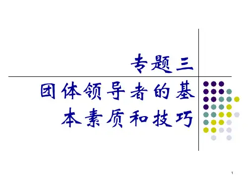 团体领导者的基本技巧ppt课件