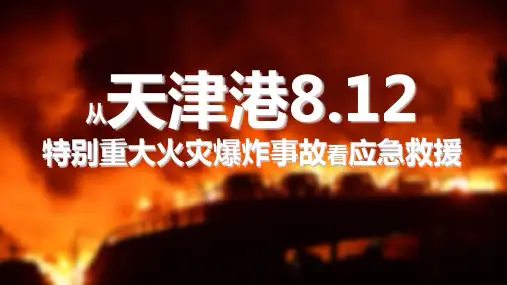 从天津港特别重大火灾爆炸事故看应急救援