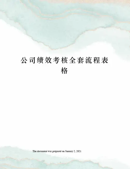 公司绩效考核全套流程表格