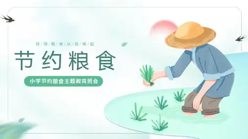 小学生节约粮食主题教育班会PPT课件