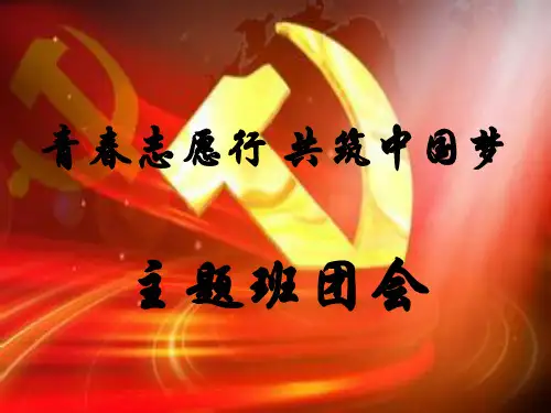 青春志愿行,共筑中国梦主题班团会【课件】