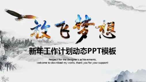 放飞梦想新年工作计划动态PPT模板