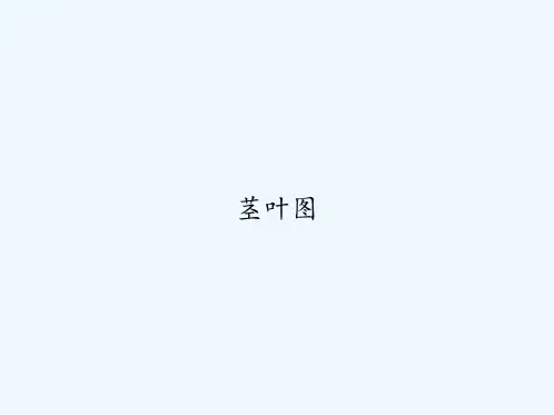 茎叶图 PPT