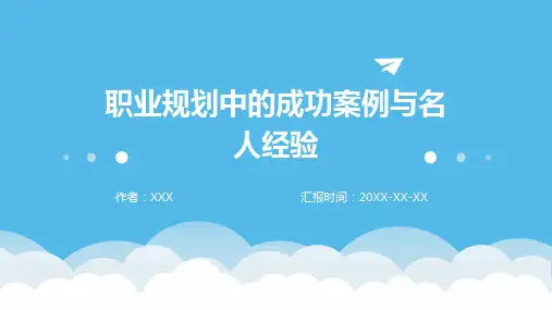 职业规划中的成功案例与名人经验