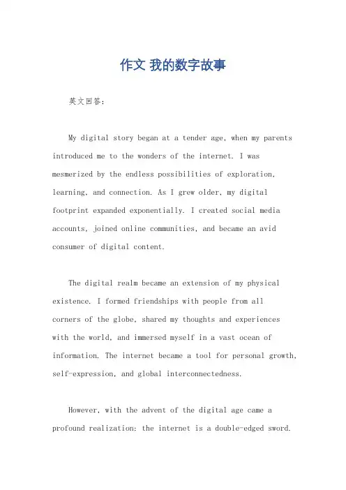 作文 我的数字故事