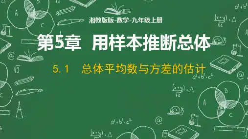 第5章 用样本推断总体 5.1 总体平均数与方差的估计
