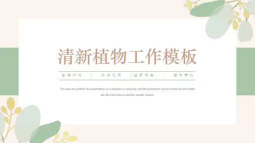 小清新简约总结计划工作汇报PPT模板