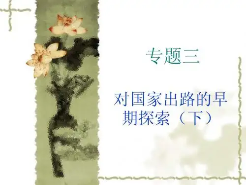 专题三 对国家出路的早期探索(下)