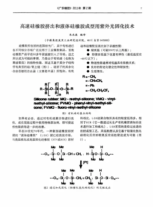 高速硅橡胶挤出和液体硅橡胶成型用紫外光固化技术
