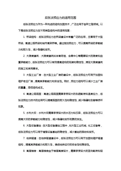 后张法预应力的适用范围