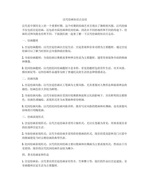 汉代绘画知识点总结