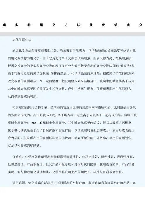 玻璃多种钢化方法及优缺点分析