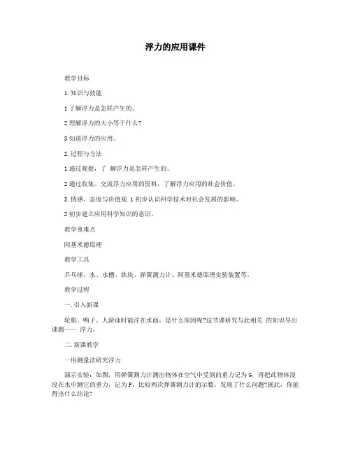 浮力的应用课件