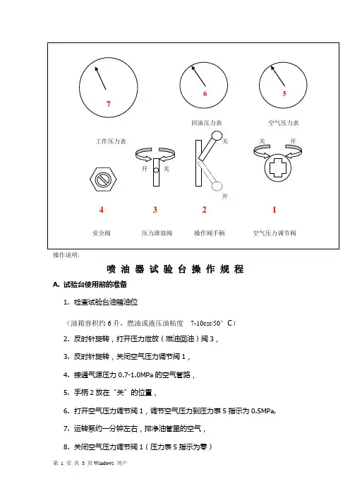 MAN B&W喷油器试验台操作规程