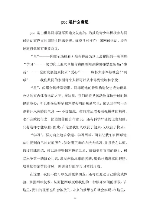 puc是什么意思