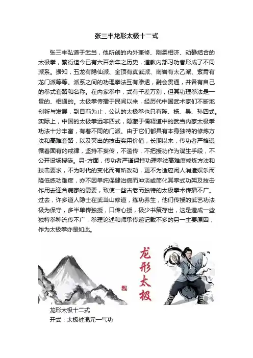 张三丰龙形太极十二式