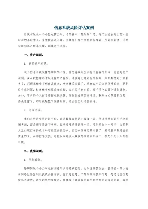 信息系统风险评估案例