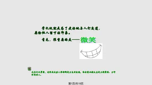 礼仪演讲PPT课件
