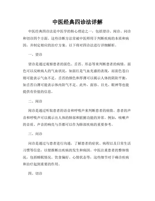 中医经典四诊法详解