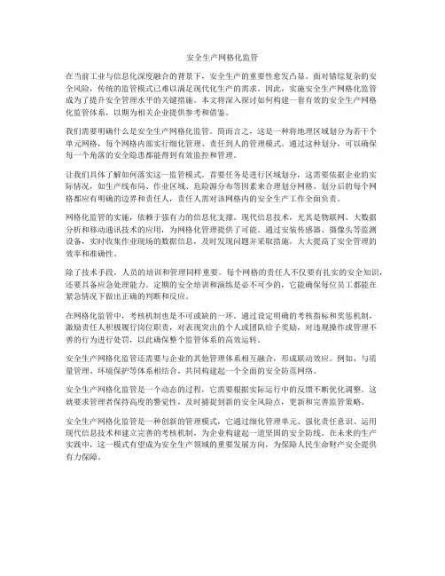 安全生产网格化监管
