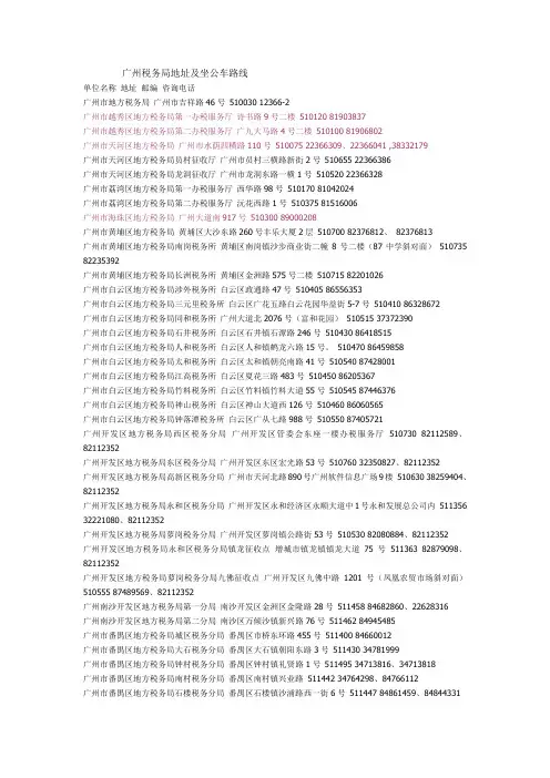 税务局地址