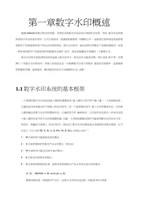 数字水印概述we