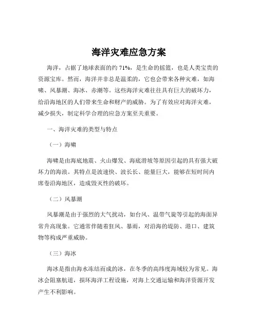 海洋灾难应急方案