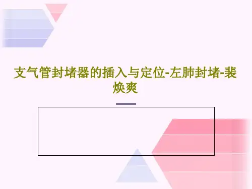 支气管封堵器的插入与定位-左肺封堵-裴焕爽51页PPT