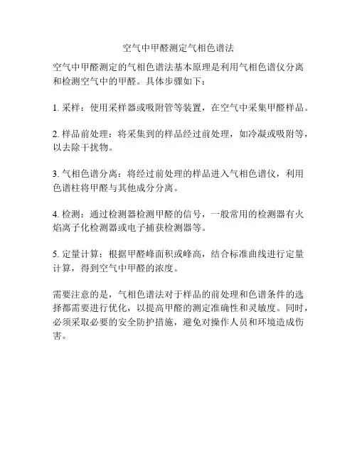 空气中甲醛测定气相色谱法