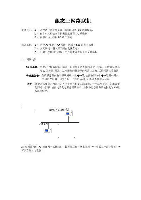 组态王网络联机