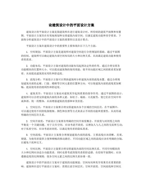 论建筑设计中的平面设计方案