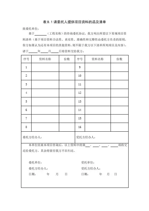 湖北建设工程造价咨询质量控制规范DB42T823-2021附表
